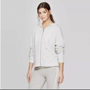 NWT Colsie Size XS Heather GRAY Full Zip Sweatshirt Hoodie Long Sleeve